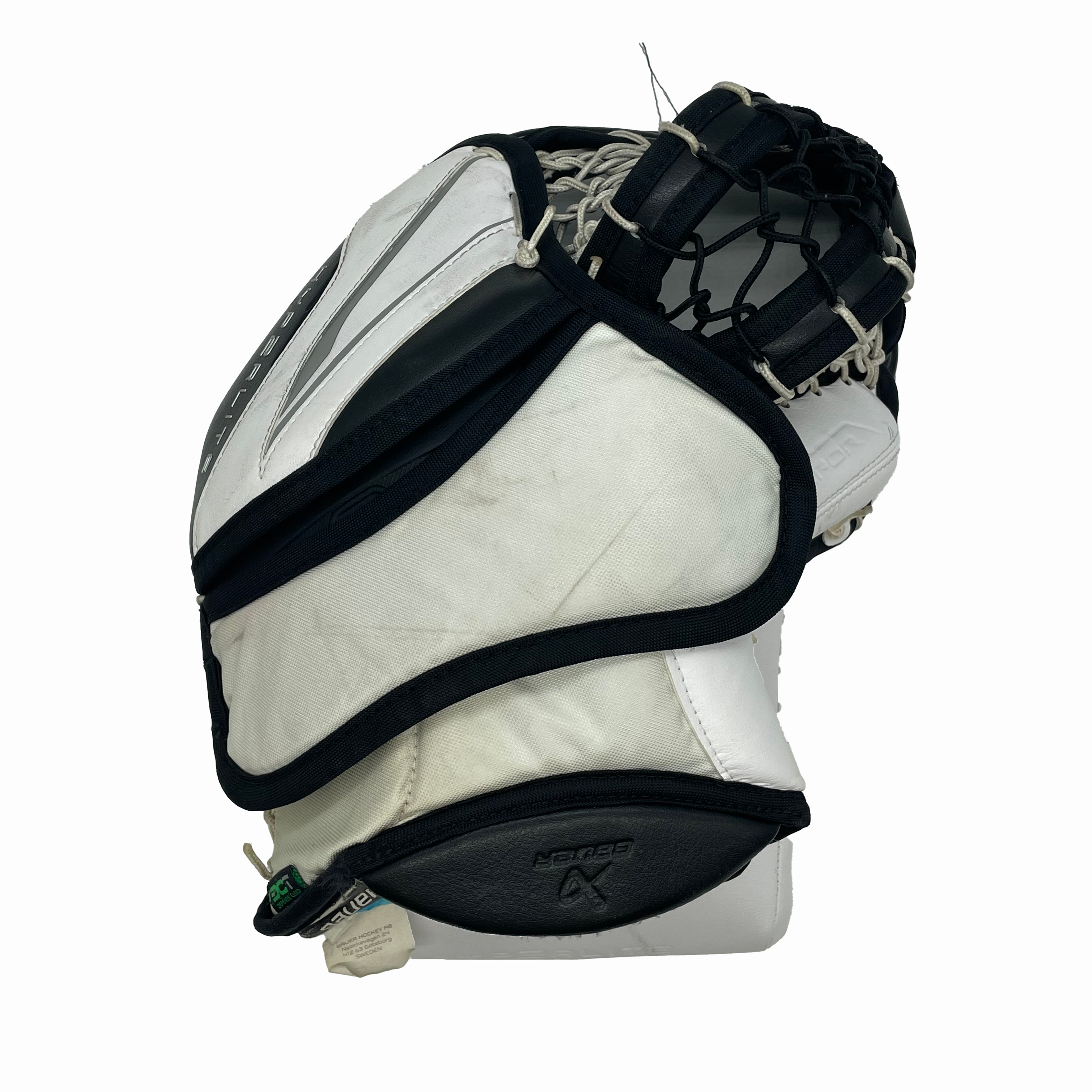 Bauer Vapor Hyperlite 2 - Gant de gardien NCAA Pro Stock d'occasion (noir/blanc/argent)
